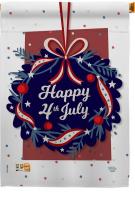 Happy 4th Of July Decorative House Flag