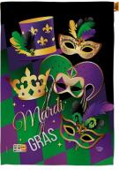 Mardi Gras Decorative House Flag