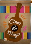 Celebrate Guitarron Cinco de Mayo House Flag