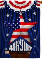 Stars 4th Of July Decorative House Flag