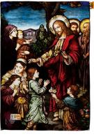 Jesus Blessing The Children House Flag