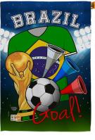 Brazil Soccer House Flag