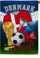 Denmark Soccer House Flag