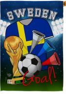 Sweden Soccer House Flag