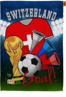 Switzerland Soccer House Flag