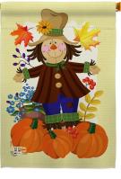 Autumn Scarecrow House Flag