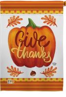 Pumpkin Give Thanks House Flag