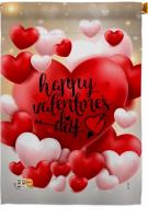 Pop Hearts Valentines Day House Flag