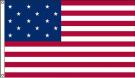 High Wind, US Made 15 Star Historical US Applique Flag 3x5