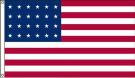 High Wind, US Made 24 Star Historical US Applique Flag 5x8