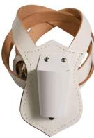US Made White Leather Carrying Belt