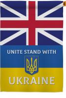 UK Stand With Ukraine House Flag