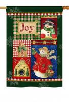 Joy Snow Woman House Flag