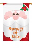 Naughty Or Nice House Flag