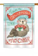 Christmas Like No Otter House Flag