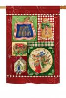 Happy Holiday Gingerbread House Flag