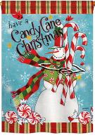 Candy Cane Christmas House Flag