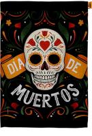 Dia de Muertos Skull House Flag