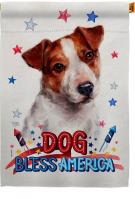 Patriotic Jack Russell Terrier House Flag