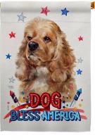 Patriotic Cocker Spaniel House Flag