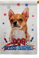 Patriotic Shorthair Chihuahua House Flag