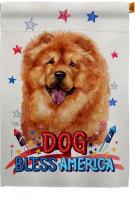 Patriotic Chow Chow House Flag