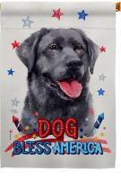 Patriotic Labrador House Flag