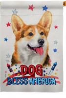 Patriotic Pembroke Welsh Corgi House Flag