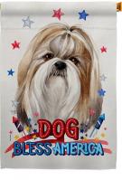 Patriotic Shih Tzu House Flag