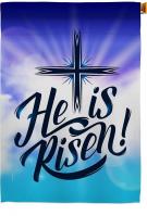 He Is Risen Decorative House Flag