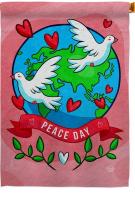 Peace On Earth Decorative House Flag