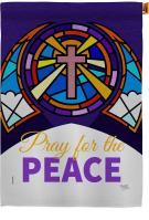 Pray For Peace House Flag
