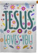 Jesus Loves You House Flag