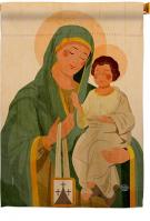 Virgin Mary And Child House Flag