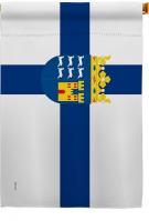 Province Of Finland Oulun laanin vaakuna House Flag