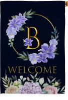 Welcome B Monogram House Flag