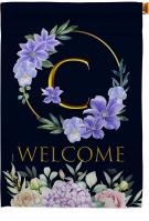 Welcome C Monogram House Flag