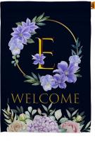 Welcome E Monogram House Flag