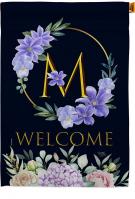 Welcome M Monogram House Flag