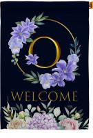 Welcome O Monogram House Flag