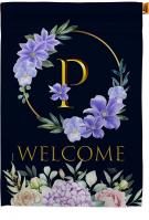 Welcome P Monogram House Flag