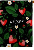 Welcome Strawberries Decorative House Flag