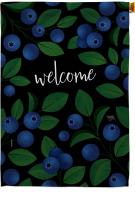 Welcome Blueberries House Flag