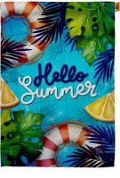 Hello Cool Summer House Flag