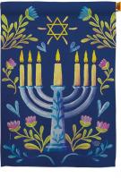 Lighting Hanukkah House Flag