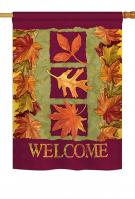 3 Fall Leaves House Flag