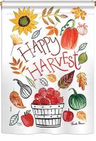 Happy Harvest House Flag