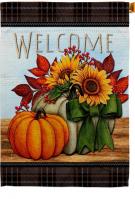 Pumpkin Bouquet Decorative House Flag