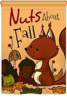 Nuts About Fall House Flag