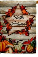 Autumn Farmhouse House Flag